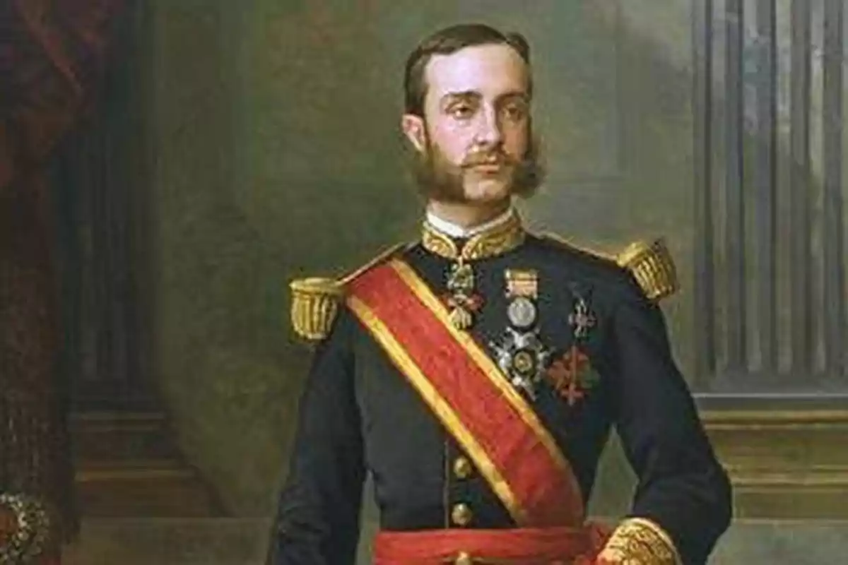 Retrato de un hombre con uniforme militar y condecoraciones