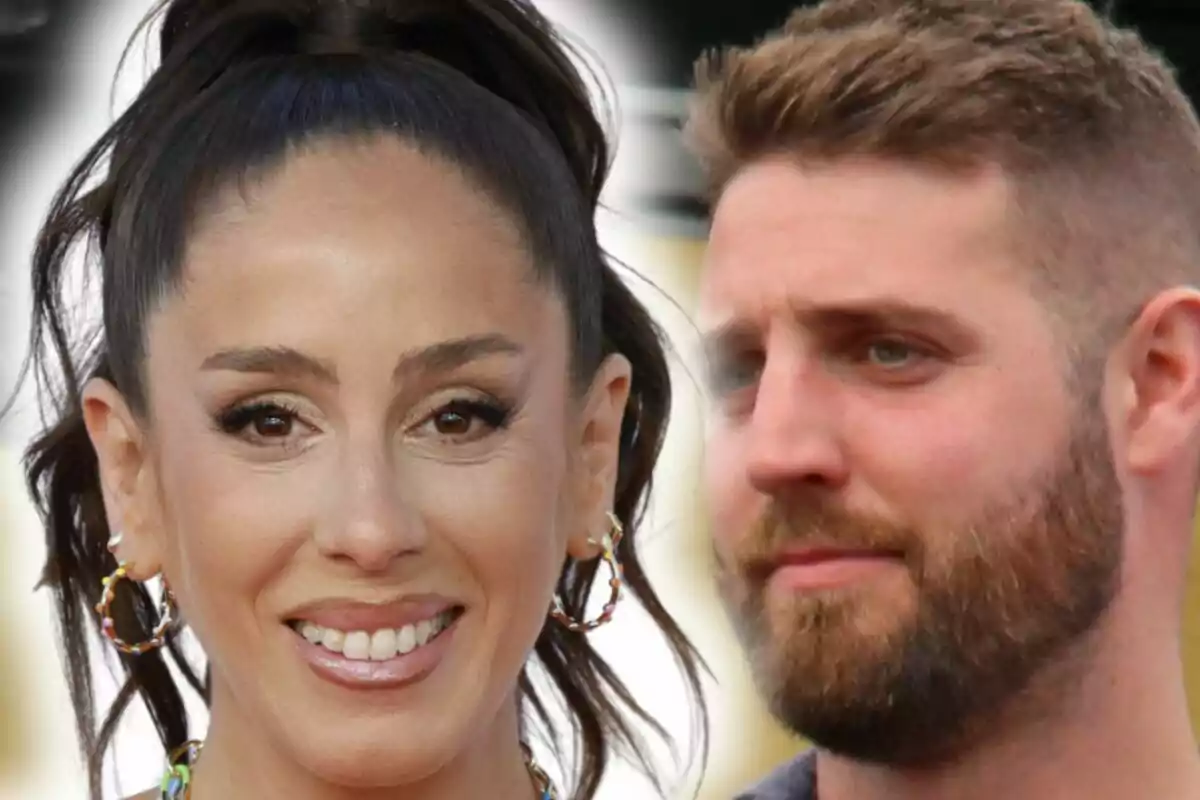 Montaje de fotos de primer plano de Anabel Pantoja y David Rodríguez, ambos con rostro sonriente.