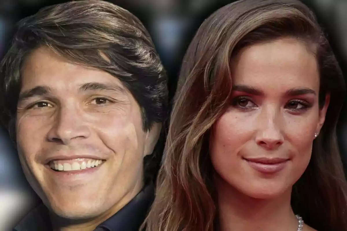 Montaje de fotos de primer plano de Pablo Castellano y María Pombo, ambos sonrientes.