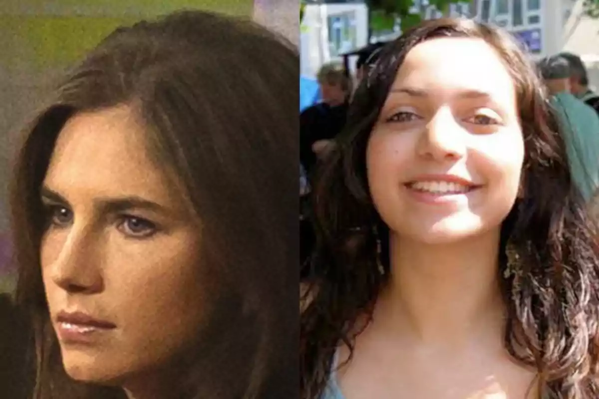 Dos mujeres jóvenes con cabello oscuro, una con expresión seria y la otra sonriendo al aire libre Dos mujeres jóvenes con cabello oscuro, una con expresión seria y la otra sonriendo al aire libre