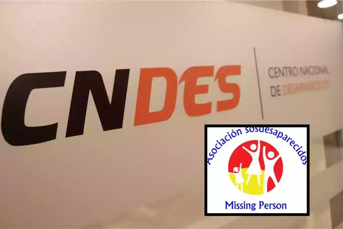 Logo del Centro Nacional de Desaparecidos junto al emblema de la Asociación sosdesaparecidos Missing Person