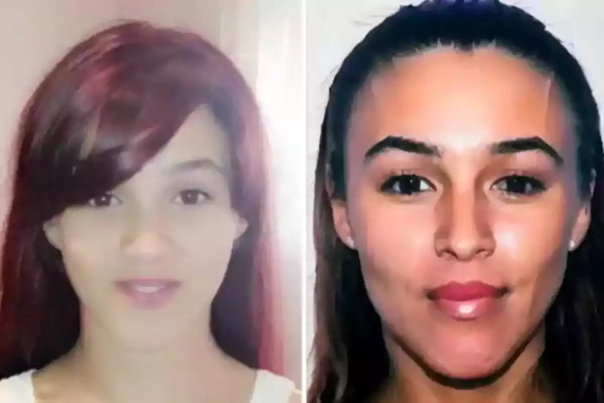 Dos mujeres jóvenes aparecen en una imagen dividida en dos partes una con el cabello suelto y rojizo y la otra con el cabello recogido y oscuro ambas miran al frente Dos mujeres jóvenes aparecen en una imagen dividida en dos partes una con el cabello suelto y rojizo y la otra con el cabello recogido y oscuro ambas miran al frente