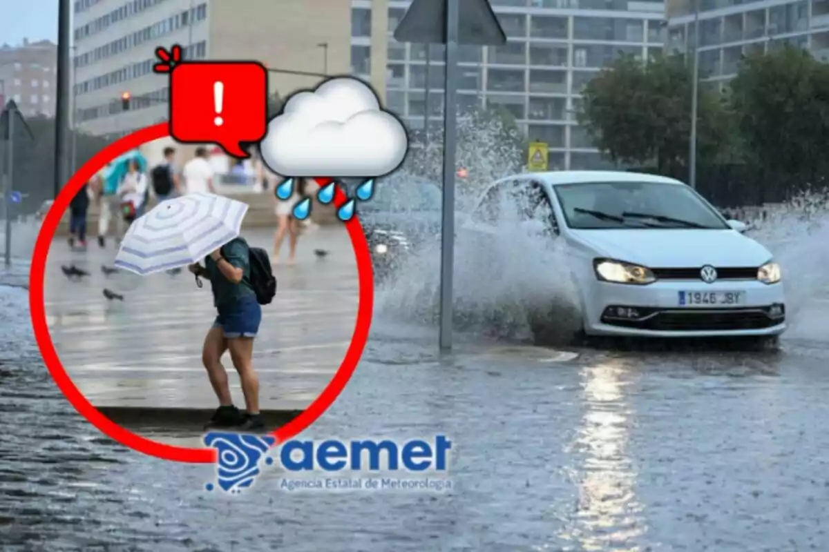 ‘Muy fuertes’: la AEMET lanza un aviso urgente a estas 3 zonas por lluvias y tormentas