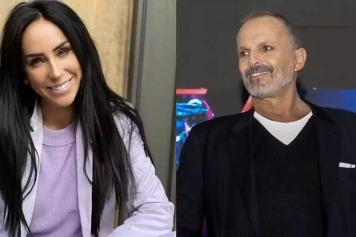 Dos personas posando para la cámara, una mujer con cabello largo y oscuro a la izquierda y un hombre con barba y cabello corto a la derecha.