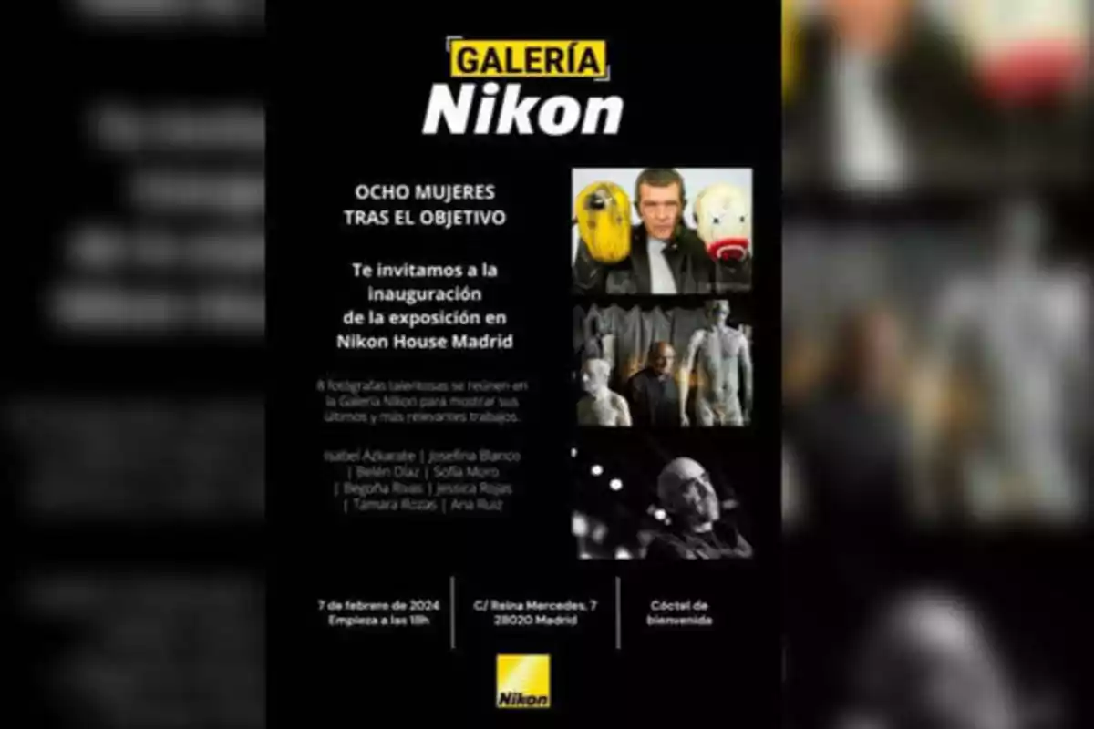 Cartel de la nueva exposición de Nikon House en Madrid.