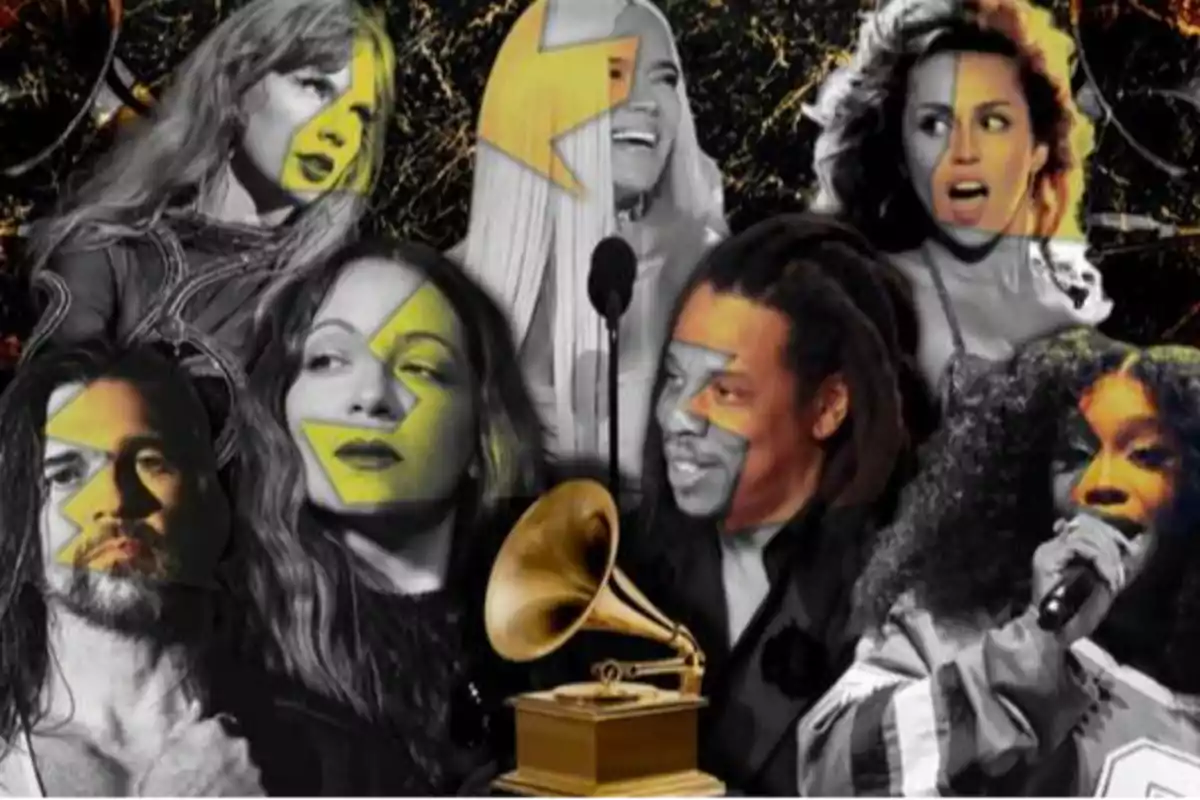 Imagen de algunos de los artistas de los Grammys 2024.