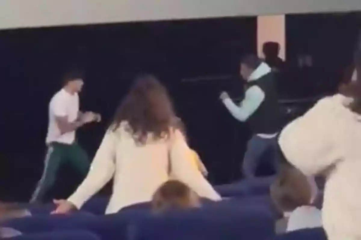 Antonio Barrul en el momento de la pelea en el cine