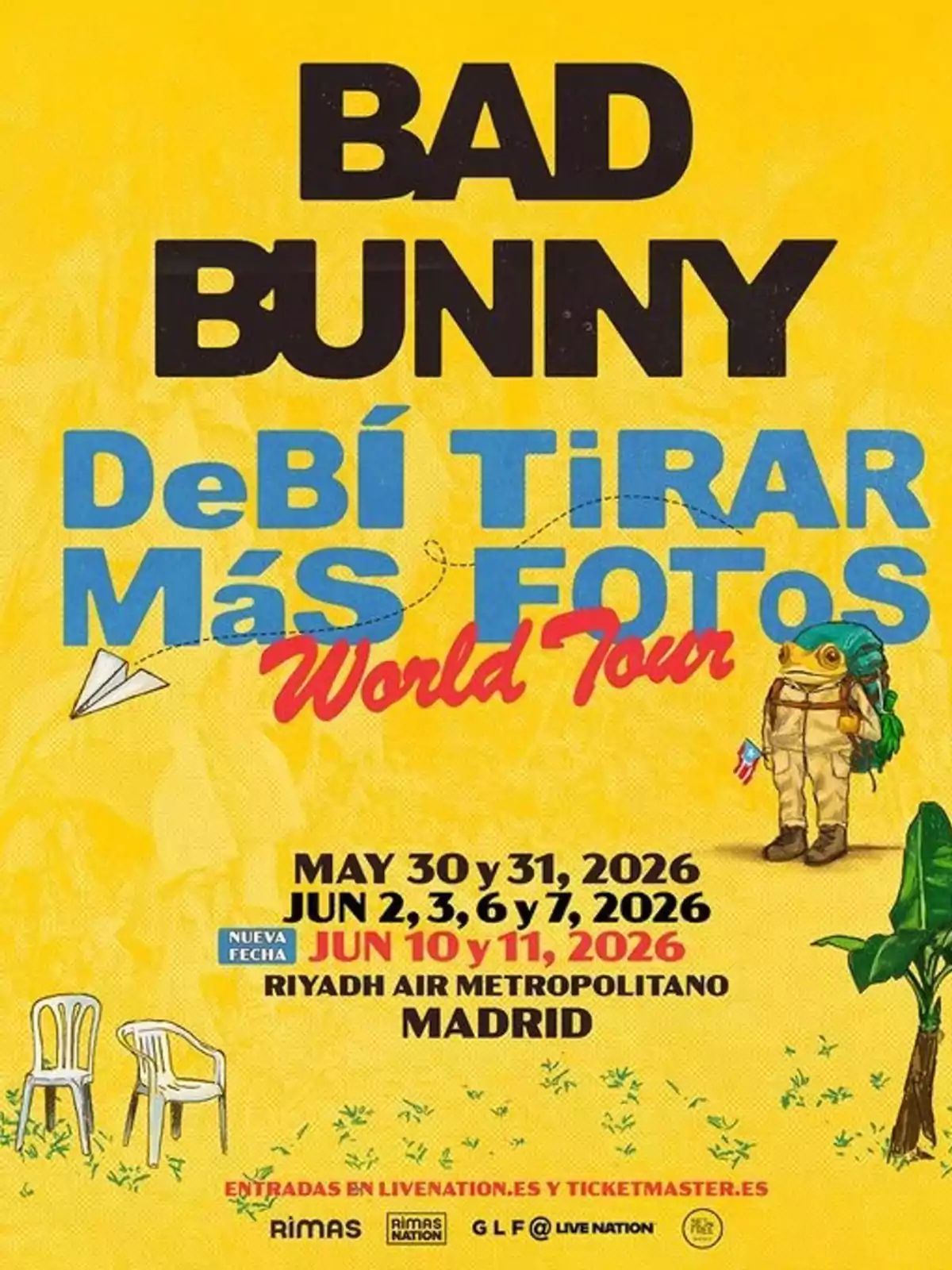 Cartel amarillo del tour Cartel amarillo del tour