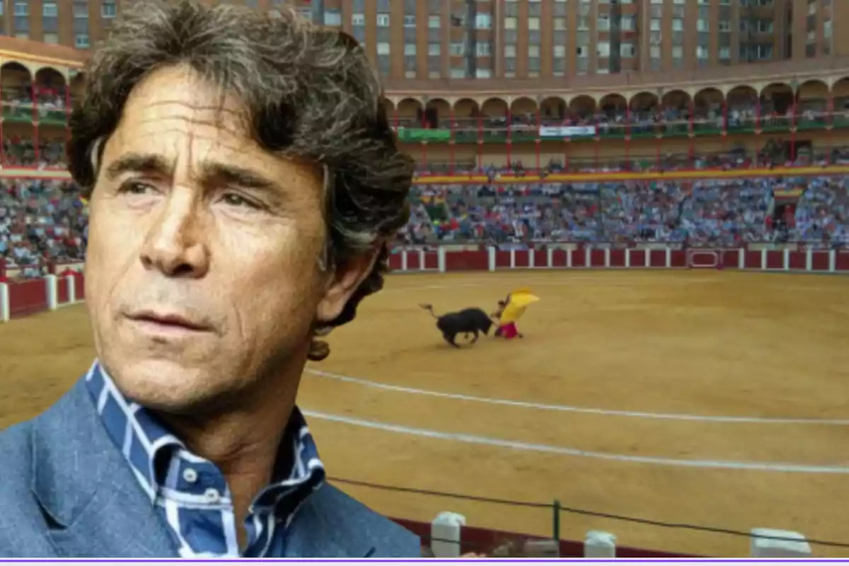 Montaje sobre el torero vallisoletano Roberto Domínguez y la plaza de toros de Valladolid.