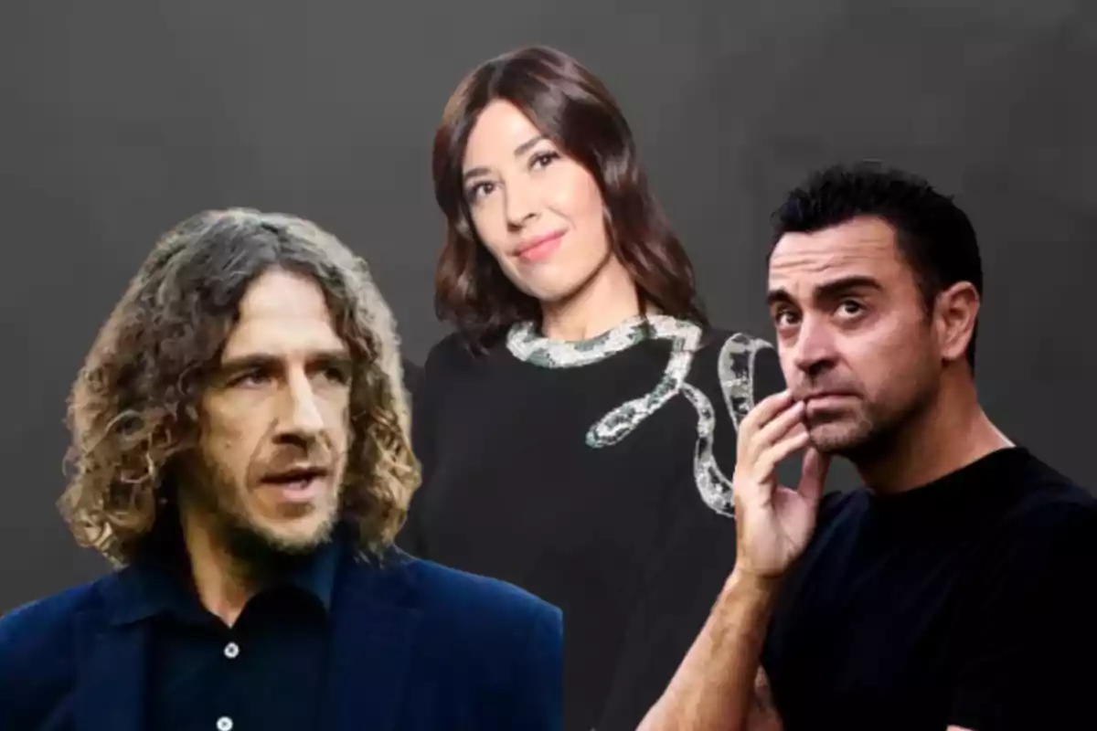 Montaje sobre una imagen de Nuria Cunillera, Carles Pujol y Xavi Hernández.