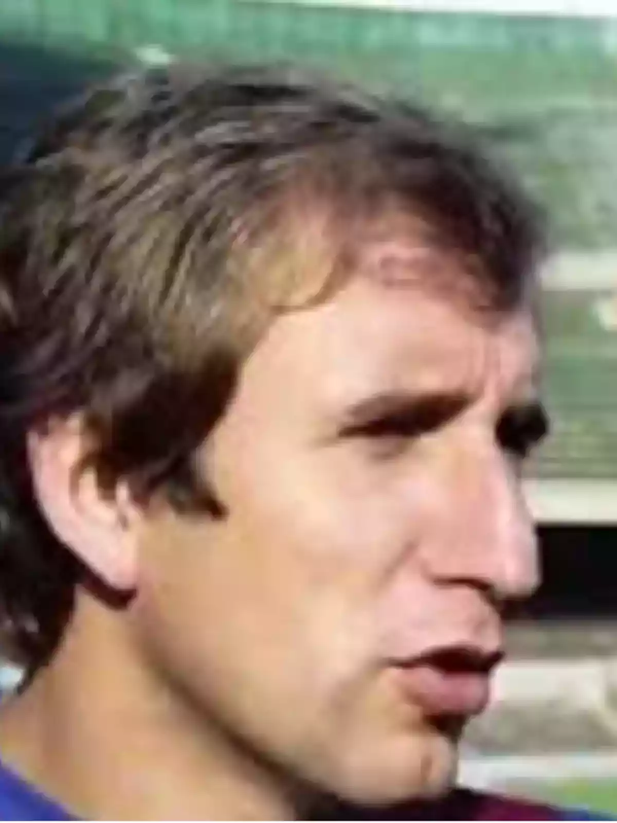 Un hombre de perfil con cabello castaño claro y expresión seria. Un hombre de perfil con cabello castaño claro y expresión seria.