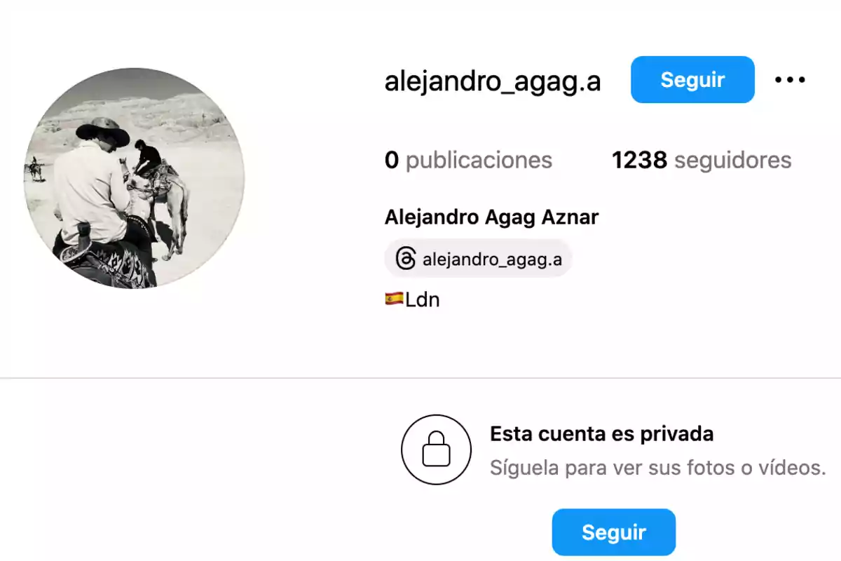 Perfil de Instagram con el nombre de usuario Perfil de Instagram con el nombre de usuario