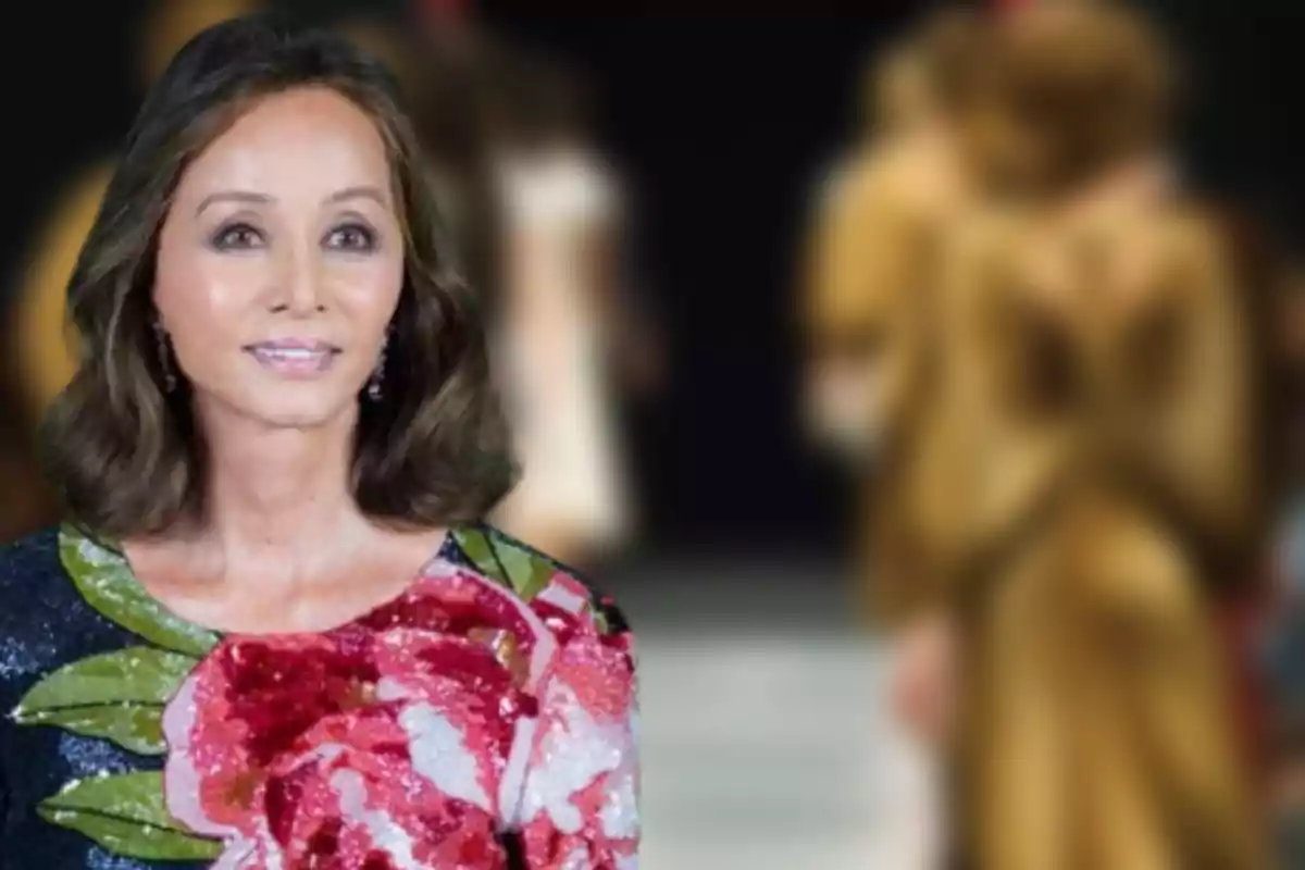 Montaje sobre una imagen de un desfile y la socialité Isabel Preysler