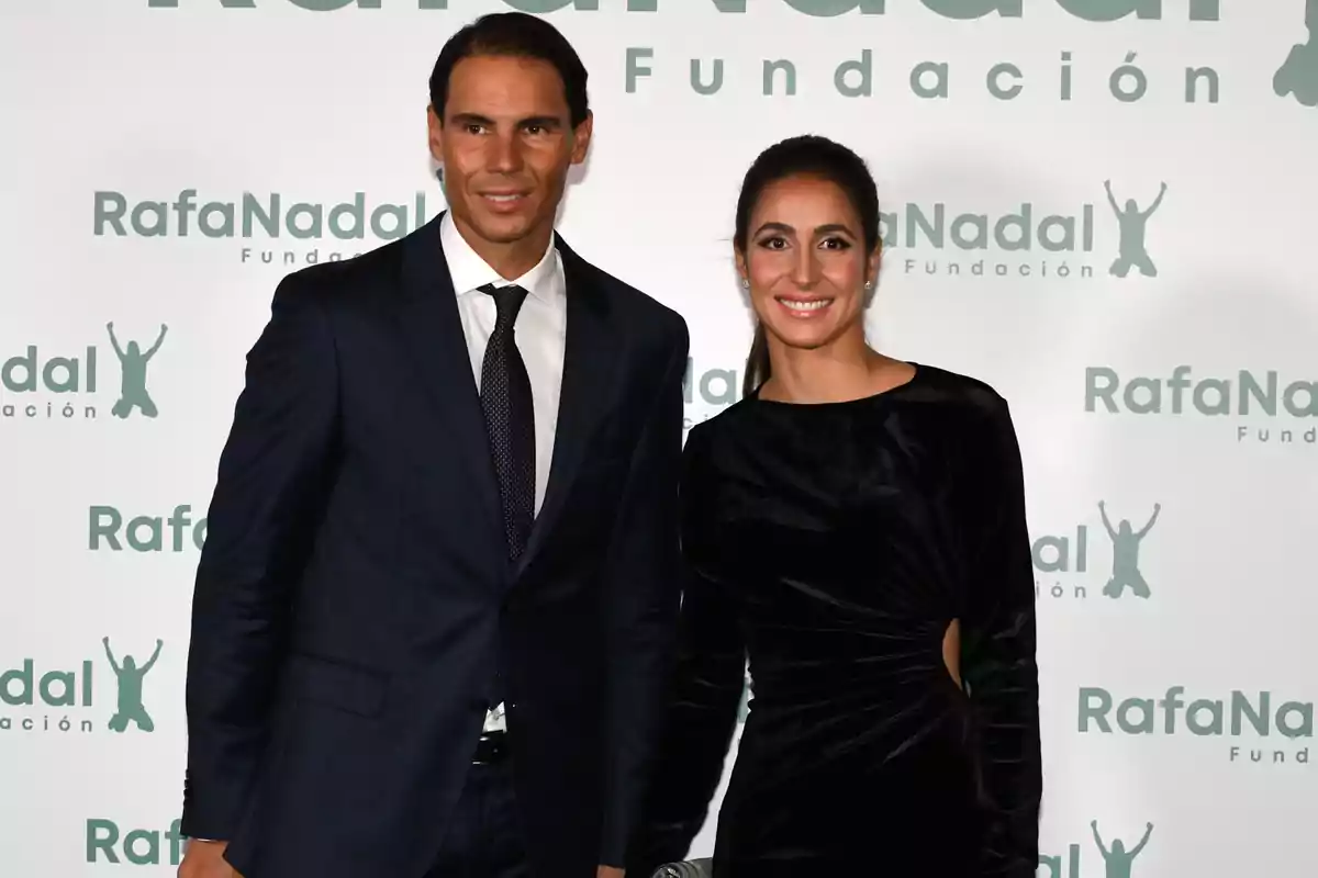 Rafael Nadal y María Francisca Perelló asiste a la celebración del X aniversario de la Fundación Rafa Nadal que se celebrada en el consulado italiano, a 18 de noviembre de 2021, en Madrid, España.