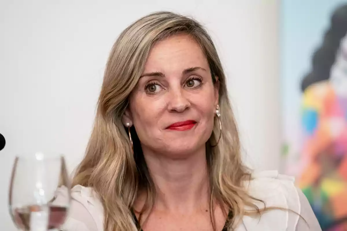 La diputada de Sumar, Verónica M. Barbero, durante el coloquio 'La participación de las personas trabajadoras vista desde las organizaciones sindicales', en el Hotel Victoria, a 9 de julio de 2024, en San Lorenzo de El Escorial, Madrid (España).