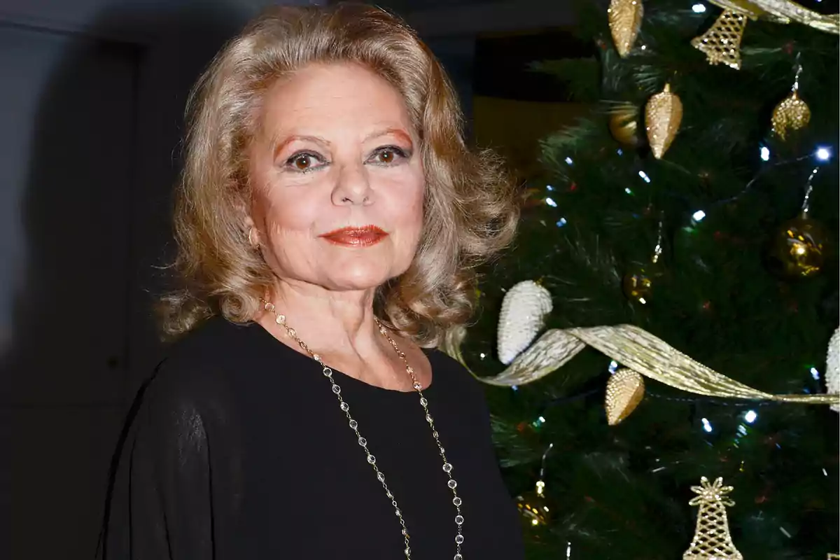 La presentadora Mayra Gómez Kemp es galardonada en una gala de Navidad celebrada en la ciudad de Marbella