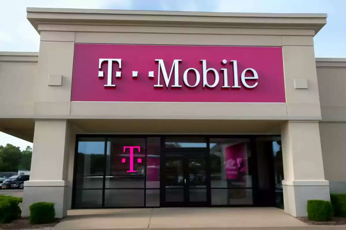 Storefront with a large pink sign that says Storefront with a large pink sign that says