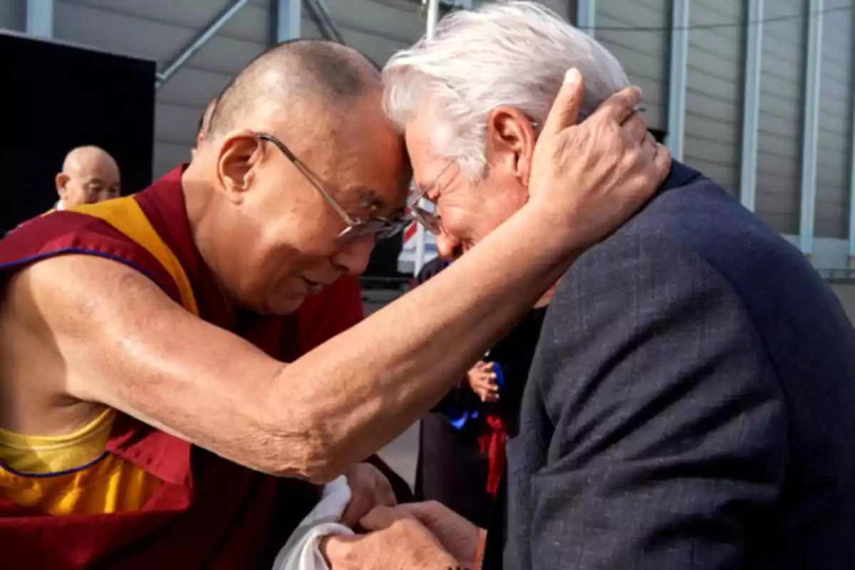 El actor Richard Ger junto al Dalai Lama