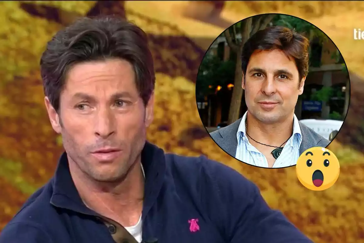 Canales Rivera con cabello oscuro y expresión seria aparece en un programa de televisión, mientras que en un círculo superpuesto se muestra otra imagen de Fran Rivera con una expresión neutral y un emoji sorprendido.