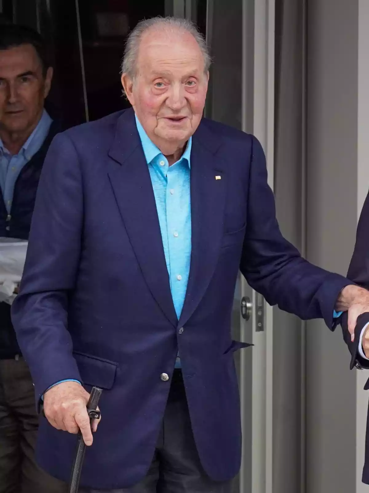 Imagen de Juan Carlos I durante su reciente visita a las regatas de Sanxenxo