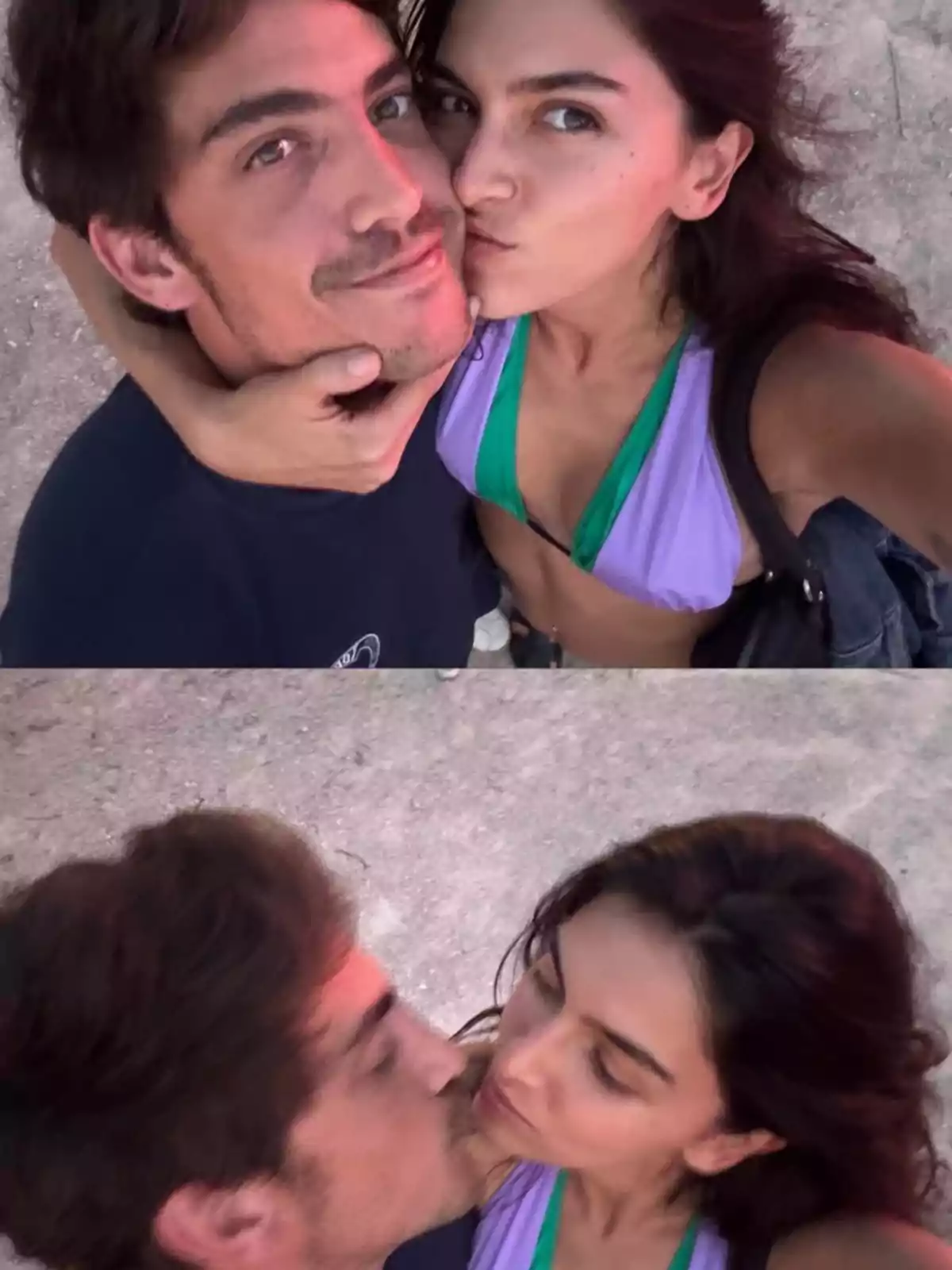 Lucía Rivera y Fernando Wagner tomándose selfies mientras se besan y abrazan al aire libre, ambos lucen felices y cariñosos. Lucía Rivera y Fernando Wagner tomándose selfies mientras se besan y abrazan al aire libre, ambos lucen felices y cariñosos.