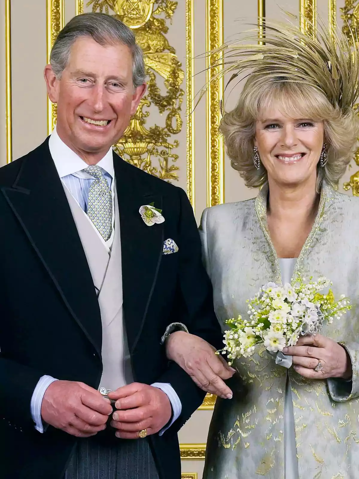 Los reyes Carlos III y Camilla en el día de su boda