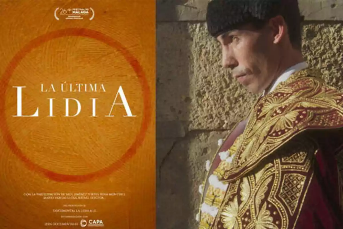 Cartel del documental "La Última Lidia" con la imagen de un torero vestido de luces.