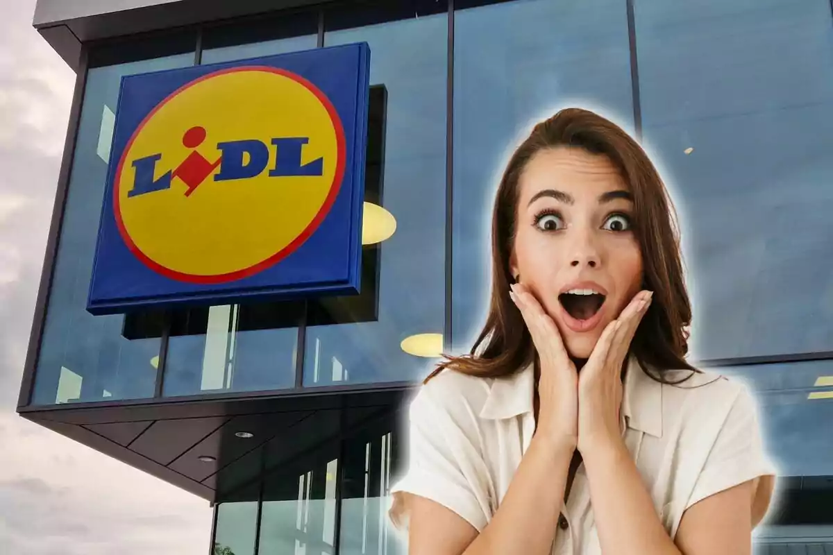 Mujer sorprendida en Lidl