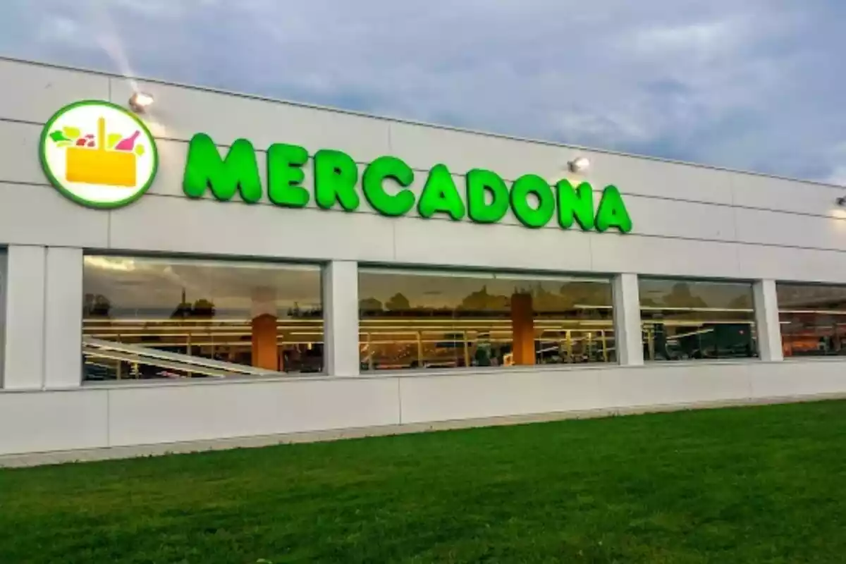Exterior de Mercadona desde césped Exterior de Mercadona desde césped