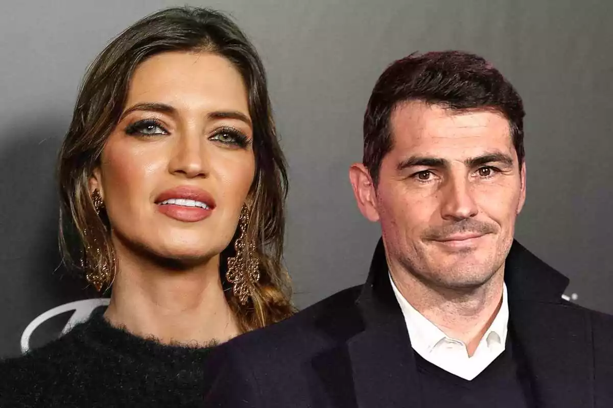 Montaje con el rostro de Sara Carbonero e Iker Casillas en un photocall