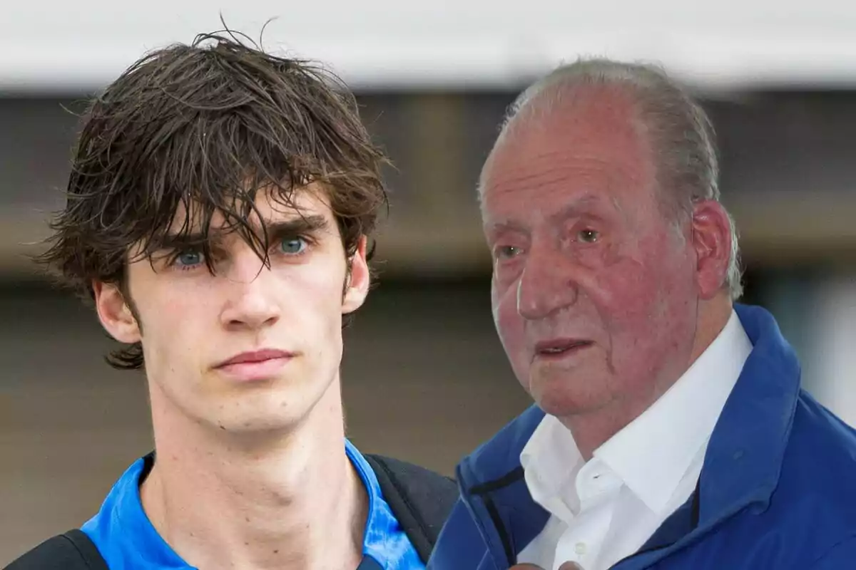 Pablo Urdangarin y Juan Carlos I, uno joven y otro mayor, posan para una foto.