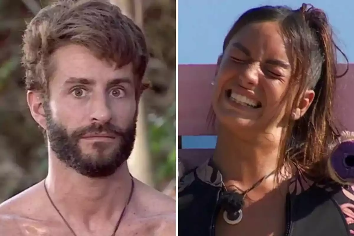 Pelayo Díaz y Anita en una imagen dividida, una con expresión seria y otra sonriendo con los ojos cerrados. Pelayo Díaz y Anita en una imagen dividida, una con expresión seria y otra sonriendo con los ojos cerrados.