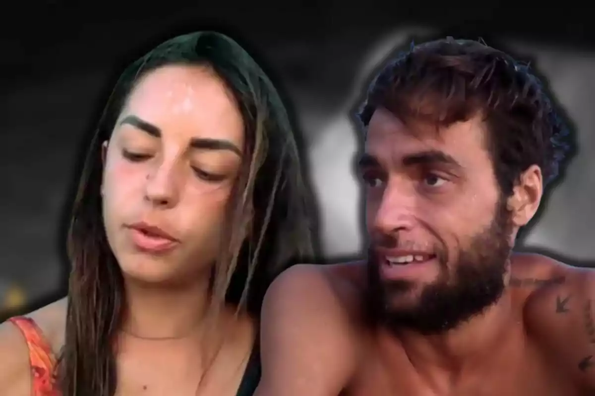 Anita y Montoya con expresiones serias en un fondo oscuro.
