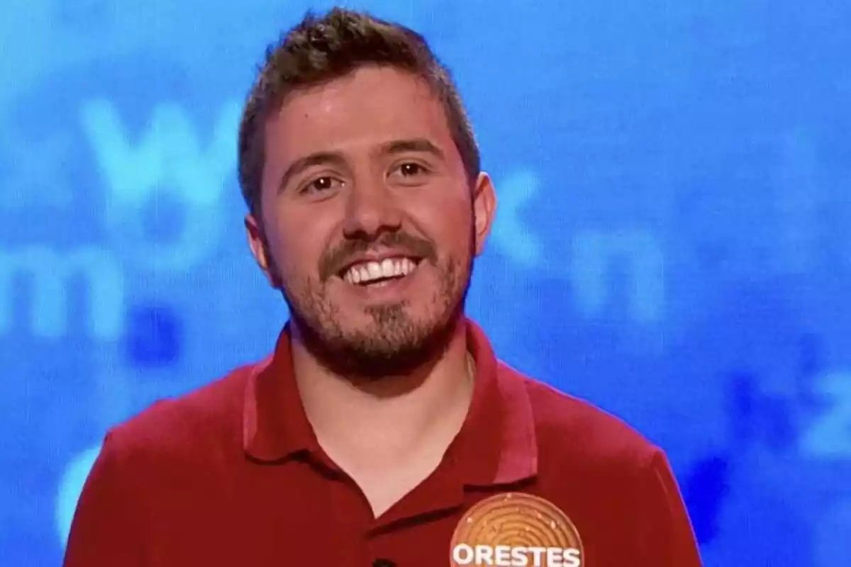 Captura de Orestes en 'Pasapalabra' sonriendo Captura de Orestes en 'Pasapalabra' sonriendo