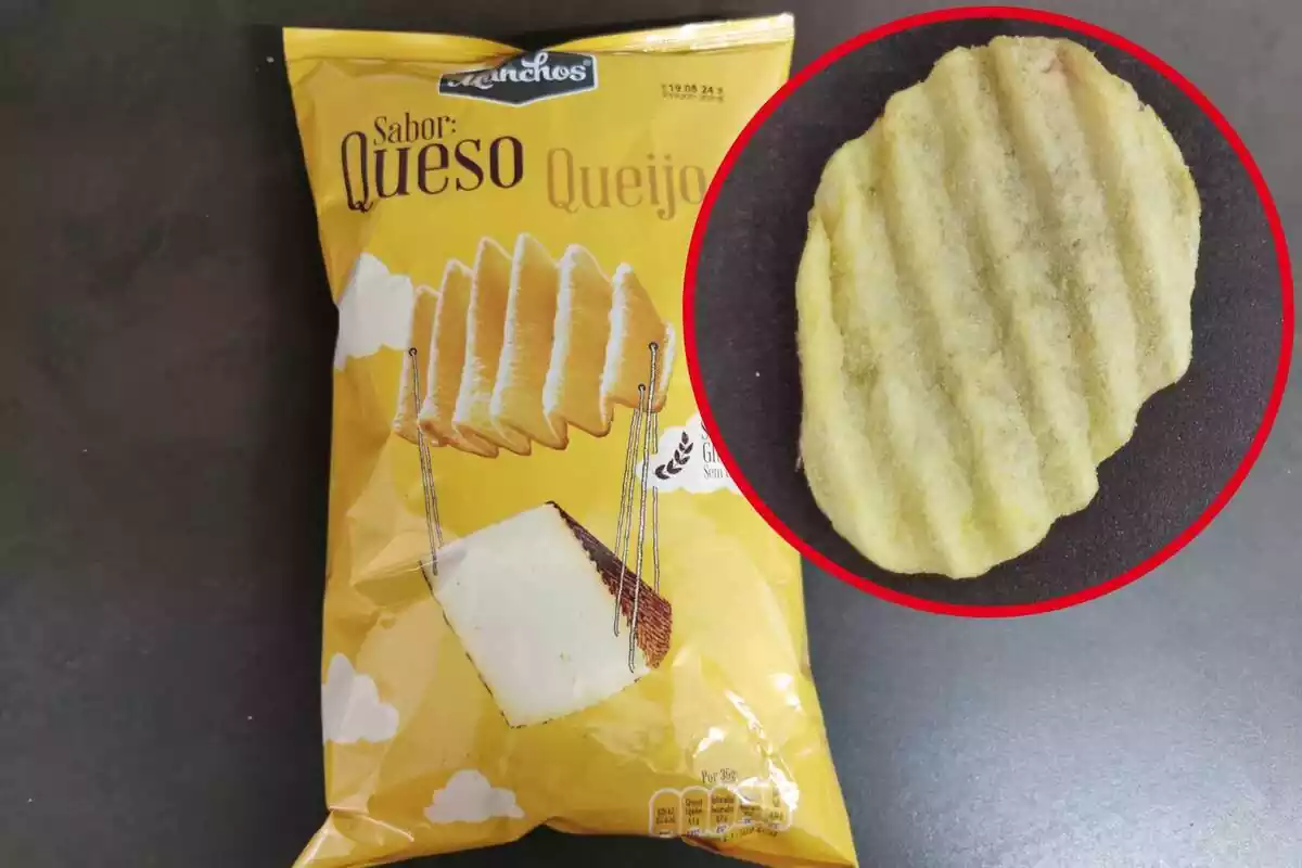 Patatas sabor queso de la marca Munchos de Mercadona Patatas sabor queso de la marca Munchos de Mercadona