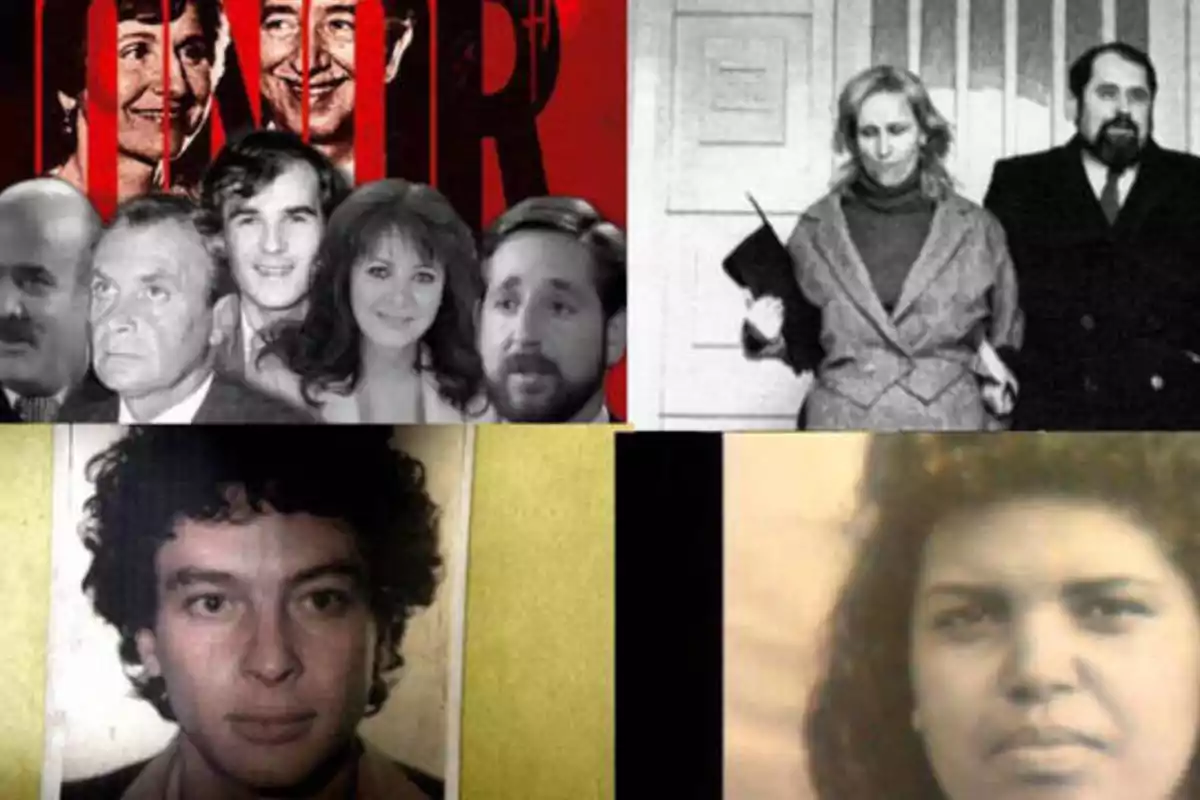 Collage de imágenes de personas, algunas en blanco y negro y otras en color, con un fondo rojo y la palabra "HONOR" en la parte superior izquierda.