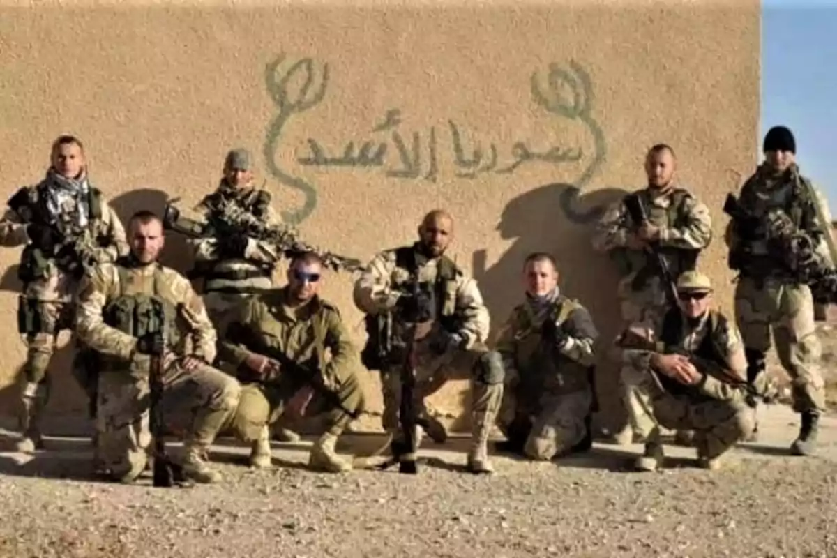 Soldados del grupo Wagner en Siria.