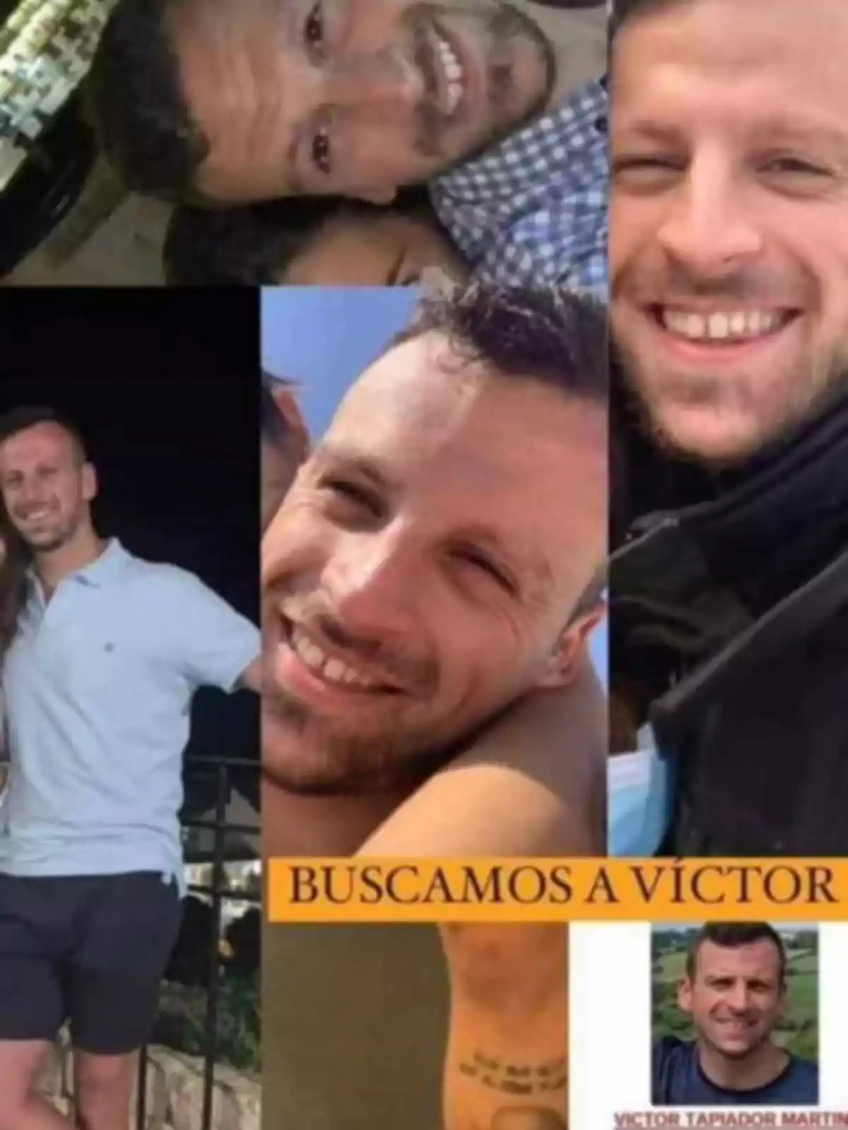 Imagen de un collage con varias fotos de un hombre sonriente, acompañado del texto 