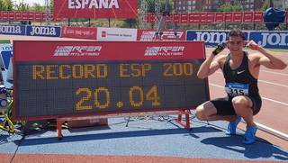 Bruno Hortelano consigue el récord de España en los 200 metros