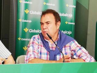 El periodista Juan Luis Galiacho presenta el proyecto El Cierre Digital en el stand de Globalcaja de la Feria de Albacete