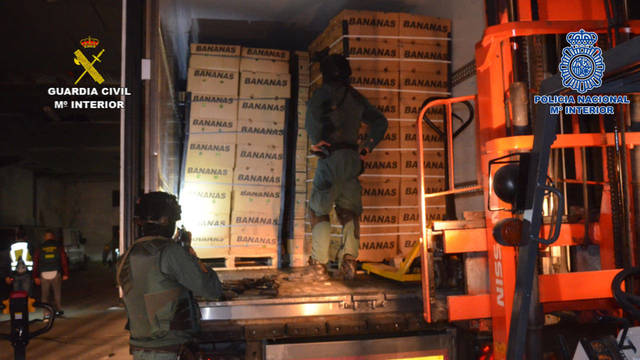 Los criminales transportaban la droga en cargamentos de bananas