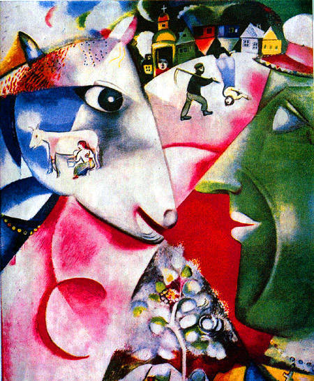 'La aldea y yo' de Chagall