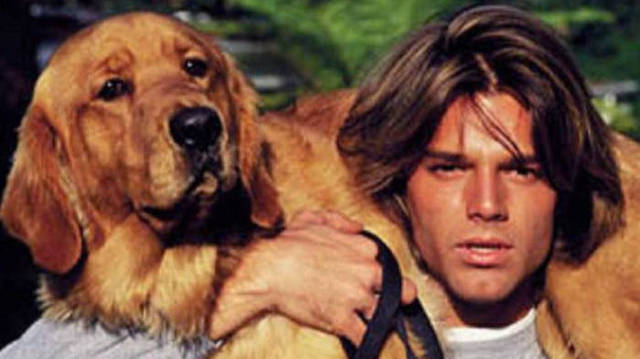 Ricky Martin con un perro en una imagen de archivo.