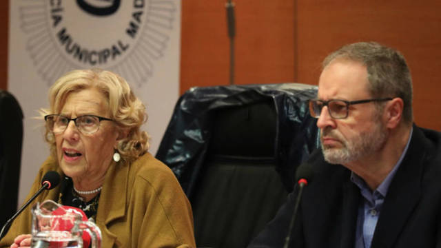 Javier Barbero y Manuela Carmena