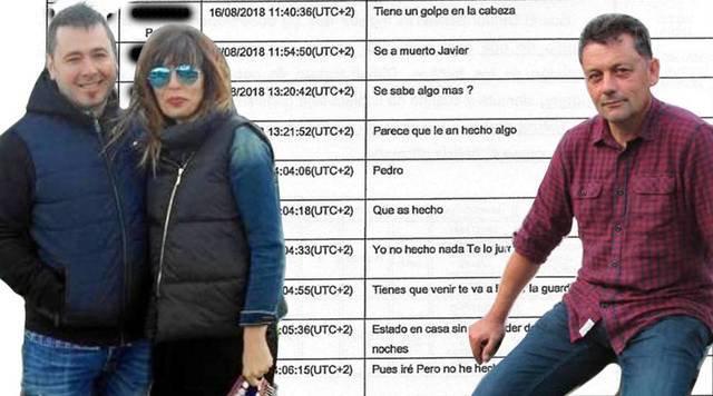 Pedro Nieva junto a su esposa Katia Blanco, en su página de Facebook. A la derecha, Javier Ardines, concejal de Llanes asesinado.