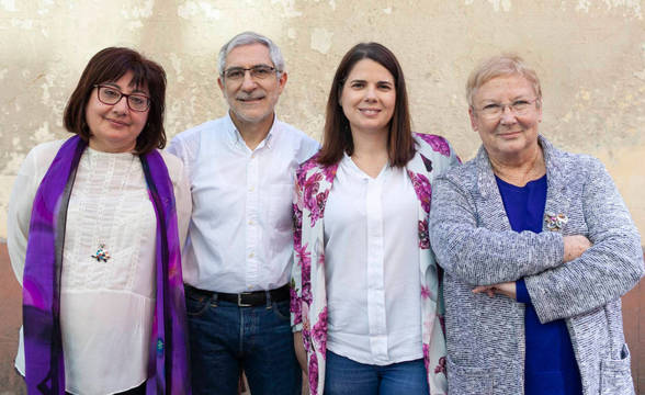 Montserrat Muñoz, Gaspar Llamazares, María Garzón y Teresa Aranguren, cabeza de lista de Actúa.