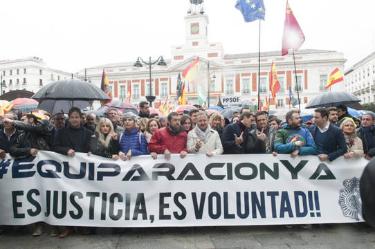 Manifestación de Policía y Guardia Civil en Madrid