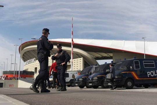 La Policía vigila desde hace días el Wanda Metropolitano.