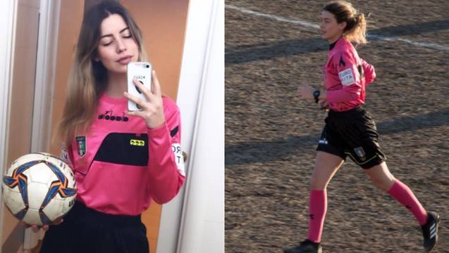 Giulia Aurora Nicastro, la árbitra insultada en un partido de fútbol en Italia