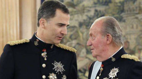 Felipz VI y Juan Carlos I.